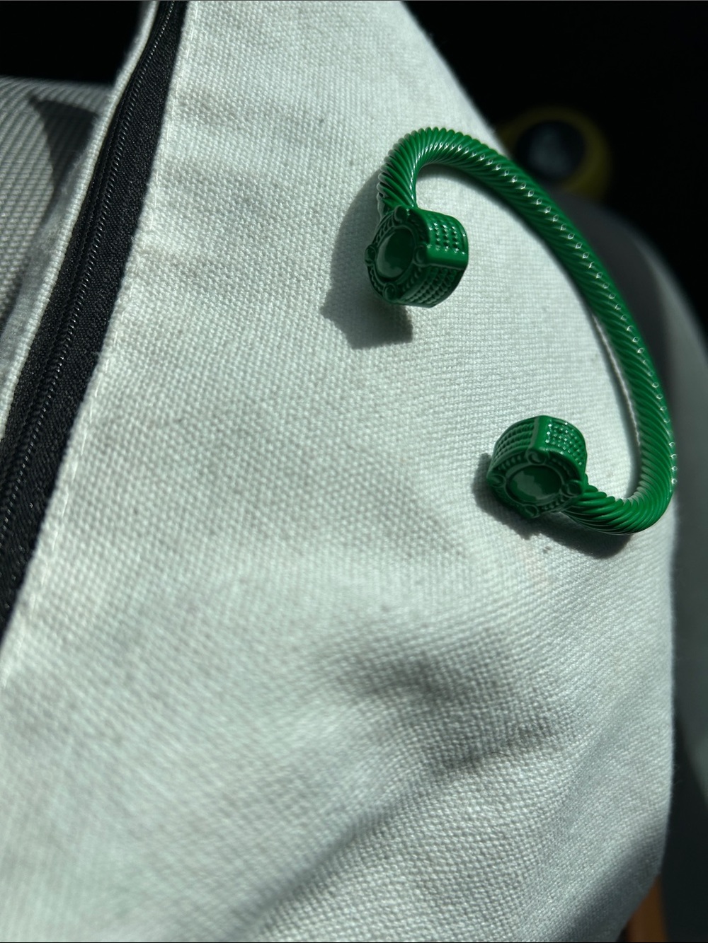 Plunder Green Twisted Cable Cuff Bracelet